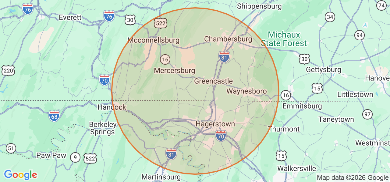 Map of Rich Smiles Rentals, LLC's location and service area